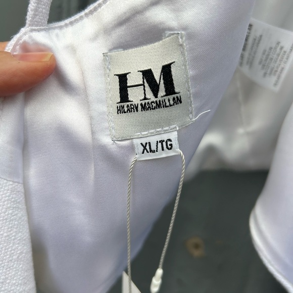 Hilary MacMillan White Linen Blend Handkerchief Tie Tank, BNWT, XL - Picture 6 of 10